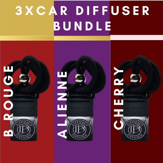 3 x Car Air Freshener Diffusers Inspired By Designer Fragrances Baccarat Rouge, Alienne & Lost Cherry