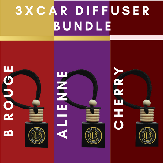 3 x Car Air Freshener Diffusers Inspired By Designer Fragrances Baccarat Rouge, Alienne & Lost Cherry