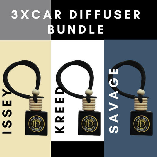 3 x Car Air Freshener Diffusers Inspired By Designer Fragrances Issey, Kreed & Savage